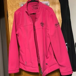 Cowgirl tuff pink soft shell coat